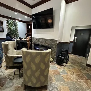 Fire place and tv