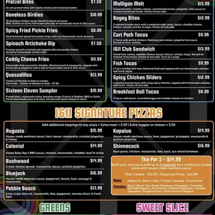 Food menu