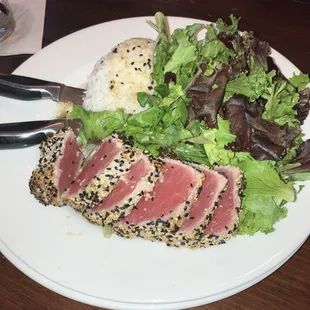 Sesame crusted tuna.