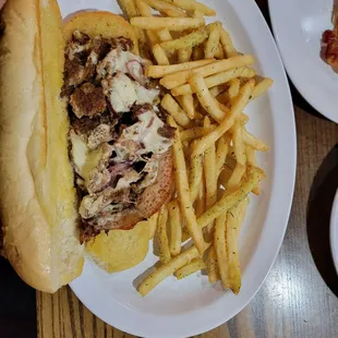A so called Philly cheese steak but it&apos;s not, really