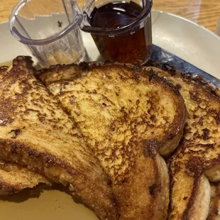 Delicious custard-y and hot French Toast!