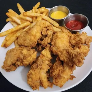 Hand-breaded chicken strips