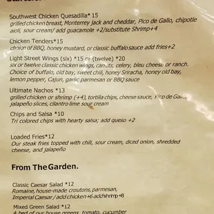 Menu part 1as of 8/26/22