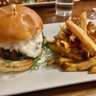 Goat cheese burger