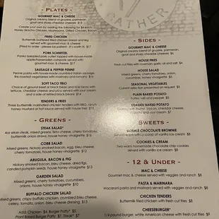 Menu side 2 - 6/29/2022