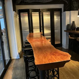 Downstairs high top table