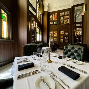 a table set for two