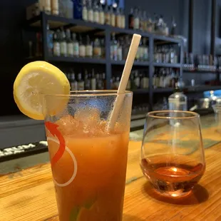 Bloody Mary and rose