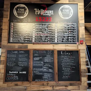 the menu of the restaurant