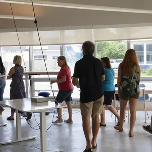 People walking through for ViBe Tours