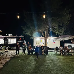 Food trucks wrap around the park providing a wide variety of fare to satisfy your appetite.