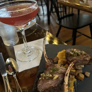 Lamb lollipops + Cosmo