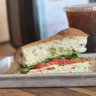 Vegan Pesto Sandwich Lunch