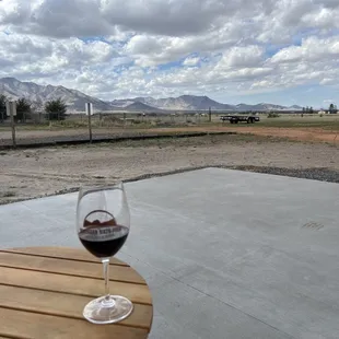 Tasting room patio view.