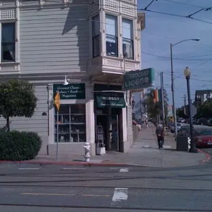 the corner of the street