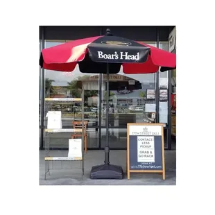Sealed food under cool shade.  Grab from curb. No parking needed.