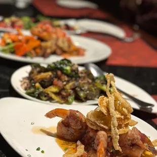 plates of food on a table