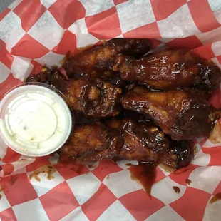 Bbq wings cooked hard