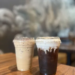 Iced white mocha &amp; sea salt cream iced coffee