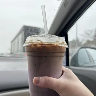iced ube latte w almond milk