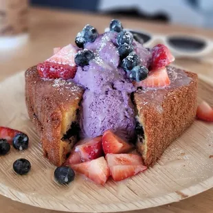 Ube Cream Cheese French Toast