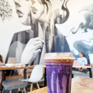 Purple yam latte