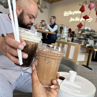 Sea salt cream cold brew and mocha Thai