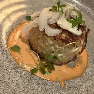 Insane crab cake get it !