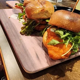 Buffalo chicken sliders