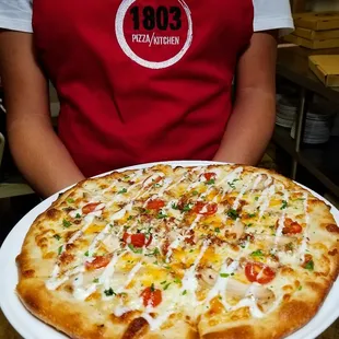 Chicken Bacon Ranch Pizza