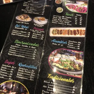 the menu