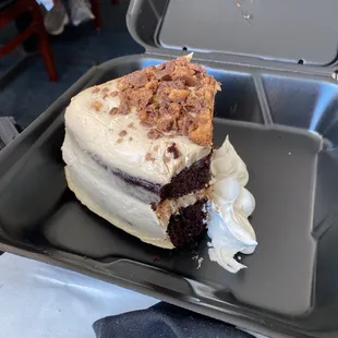 Chocolate cake with peanut butter frosting!