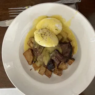 Pot roast hash and eggs
