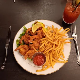 Fried shrimp plate .... Awesome pick!