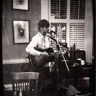Live music is a treat! Come play for tips or participate in one of our Open Mic Nights!