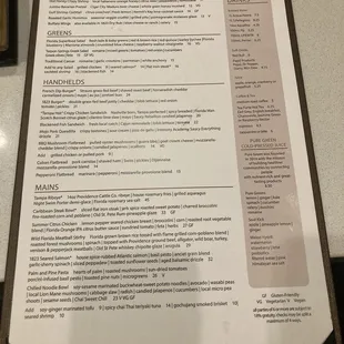 1823 dinner menu - May 2024!