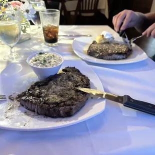 Ribeye with onion and mushroom risotto