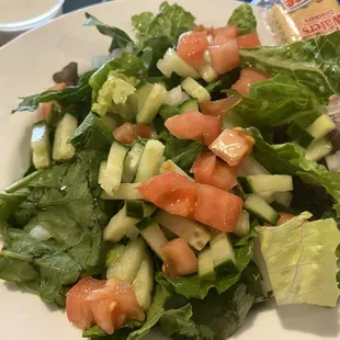 House salad with ranch