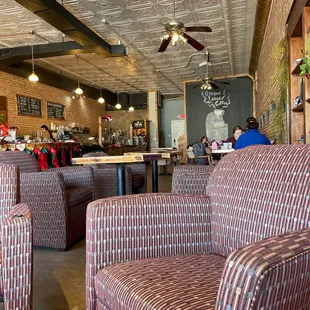 the interior of a coffee shop