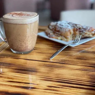 Cinnamon dulce and almond croissant