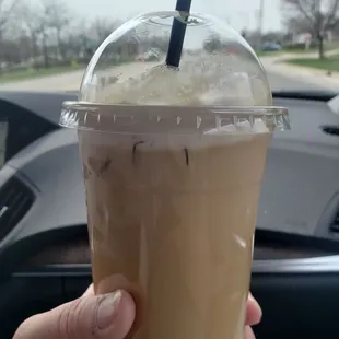 20 oz iced caramel coffee