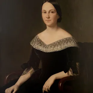 Portrait of Marie Marguerite Nisida Stewart attributed to Trevor Thomas Fowler - Oil on canvas, c. 1845-1852 - On display at the 1850 House