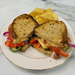 Hummus Sandwich. 1855 Coffee House.