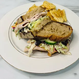 Turkey Slaw Sandwich. 1855 Coffee House