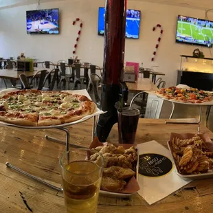 Wings, Fries, Pizza and Beer!