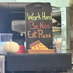 Cute check out area, we got table service too