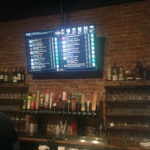 Beers on tap digital board