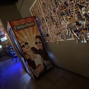 a large poster of a woman in sunglasses