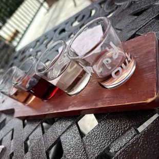 We tried their wines...now, we are dry wine drinkers, so the wine isn't quite what we like, but I'm sure many love it.