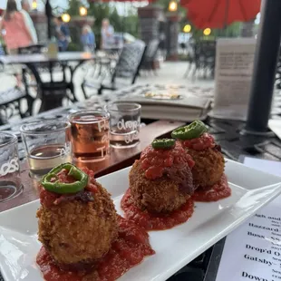 Jalapeño stuffed risotto ball